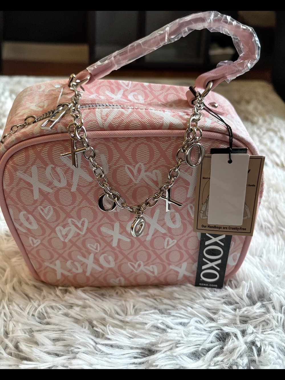 XOXO Pink Logo Charm Vanity Case